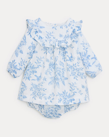 Margot long-sleeved dress Porcelain print  Natalys