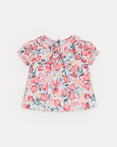 Thelma short-sleeved blouse Pomegranate print  Natalys