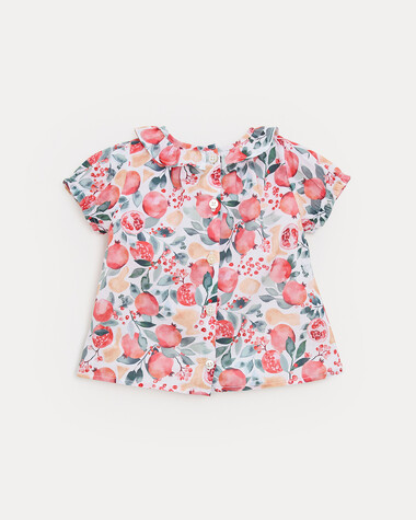 Thelma short-sleeved blouse Pomegranate print  Natalys