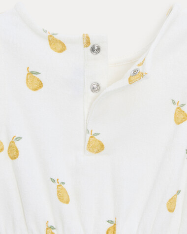 Albertine terry romper Pear print  Natalys
