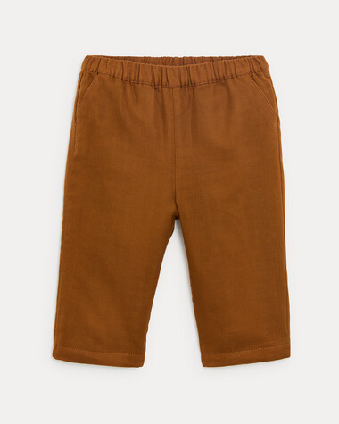 Achille cotton gauze trousers Hazelnut colour  Natalys