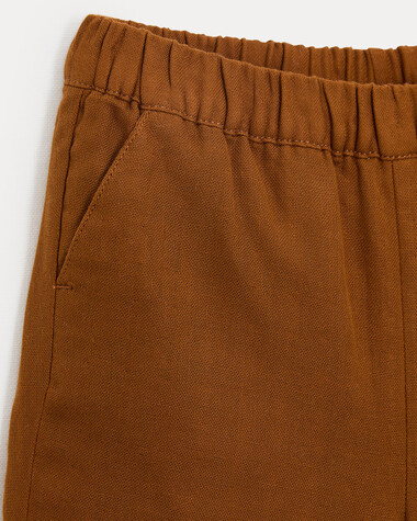 Achille cotton gauze trousers Hazelnut colour  Natalys