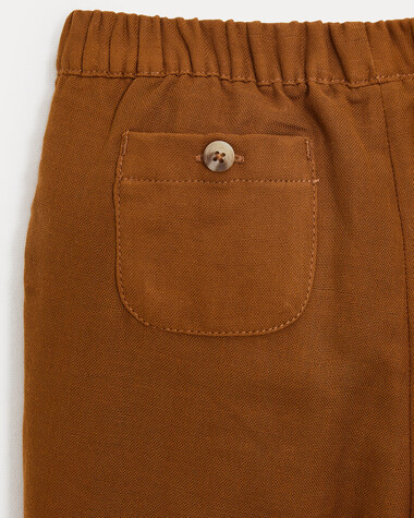 Achille cotton gauze trousers Hazelnut colour  Natalys