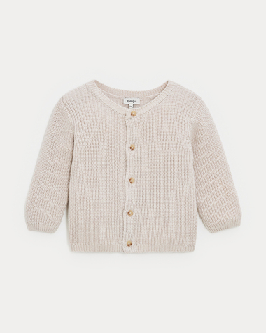 James fancy knit cardigan Beige colour  Natalys