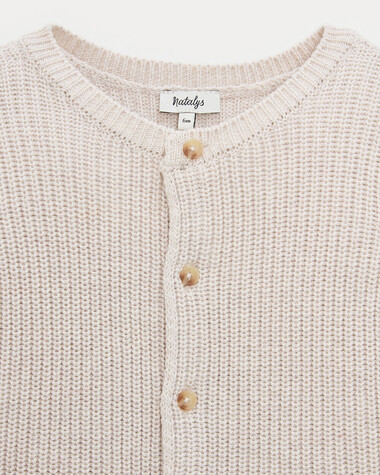 James fancy knit cardigan Beige colour  Natalys
