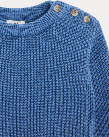 Willie fancy knit jumper Natural blue colour  Natalys