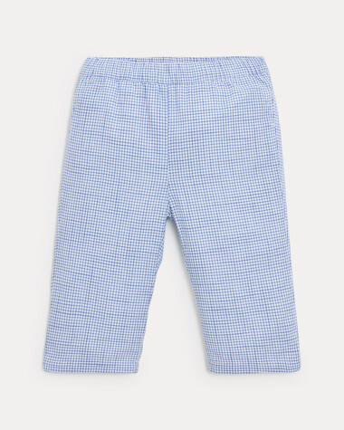 Achille cotton canvas trousers Blue check print  Natalys
