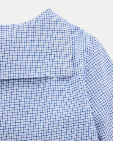 Augustin long-sleeved shirt Blue check print  Natalys