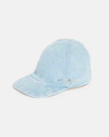 Gabin embroidered denim cap Blue colour  Natalys