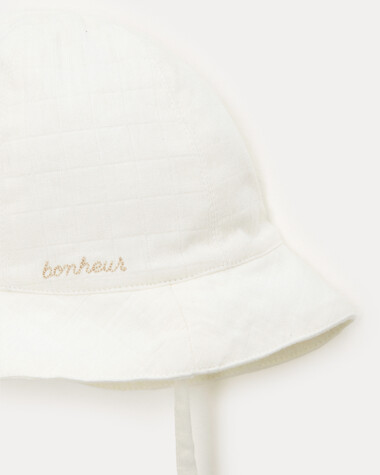 Mahault cotton gauze hat Off-white colour  Natalys