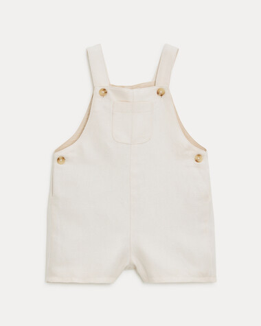 Edgar short twill dungarees Beige colour  Natalys