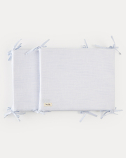 Leandre bumper pad Blue sky stripes print  Natalys
