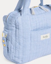 Auguste changing bag Blue check print  Natalys