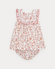 Coline ruffled dress Arabesque print  Natalys