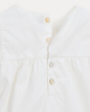 Marguerite lace-finish poplin romper Off-white colour  Natalys