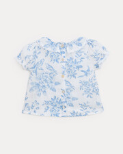 Thelma short-sleeved blouse Porcelain print  Natalys