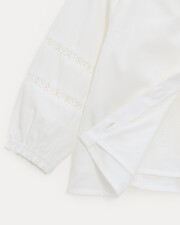 Adele long-sleeved blouse Off-white colour  Natalys