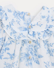 Margot long-sleeved dress Porcelain print Natalys
