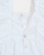 Domitille embroidered romper with straps Off-white colour Natalys