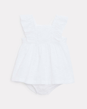 Eglantine sleeveless embroidery dress Off-white colour  Natalys