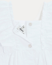 Eglantine sleeveless embroidery dress Off-white colour  Natalys
