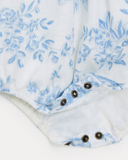 C&eacute;lestine cotton gauze romper Porcelain print  Natalys