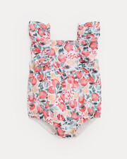 Domitille romper with straps Pomegranate print Natalys