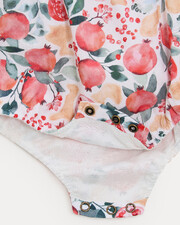 Domitille romper with straps Pomegranate print Natalys
