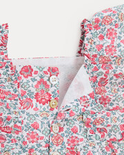 Domitille romper with straps Liberty fabric  Natalys