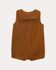 Ernest short jumpsuit with sailor collar Hazelnut colour  Natalys