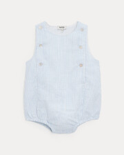 Honore cotton romper Blue sky stripes print  Natalys