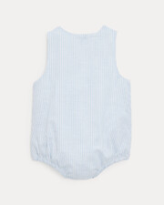 Honore cotton romper Blue sky stripes print  Natalys