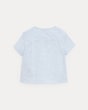 Theodore short-sleeved shirt Blue sky stripes print  Natalys