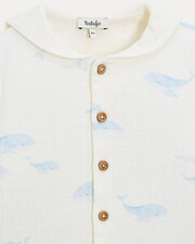 Augustin long-sleeved shirt Whale print  Natalys