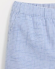 Achille cotton canvas trousers Blue check print  Natalys