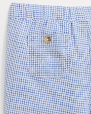 Achille cotton canvas trousers Blue check print  Natalys