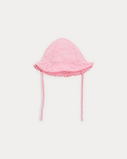 Lison seersucker hat Pomegranate gingham print  Natalys