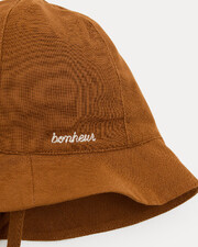 Mahault cotton gauze hat Hazelnut colour  Natalys