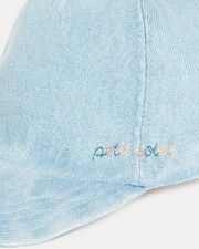 Gabin embroidered denim cap Blue colour  Natalys
