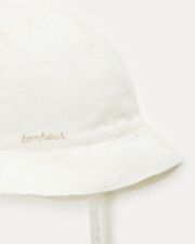 Mahault cotton gauze hat Off-white colour  Natalys