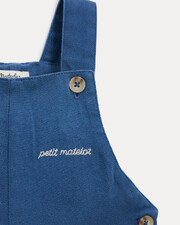 Valentin long twill overalls Natural blue colour  Natalys