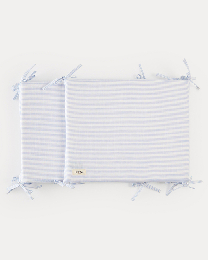 Leandre bumper pad Blue sky stripes print  Natalys