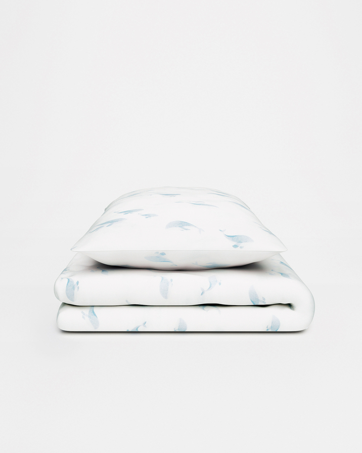 Colette bed linen set Whale print  Natalys