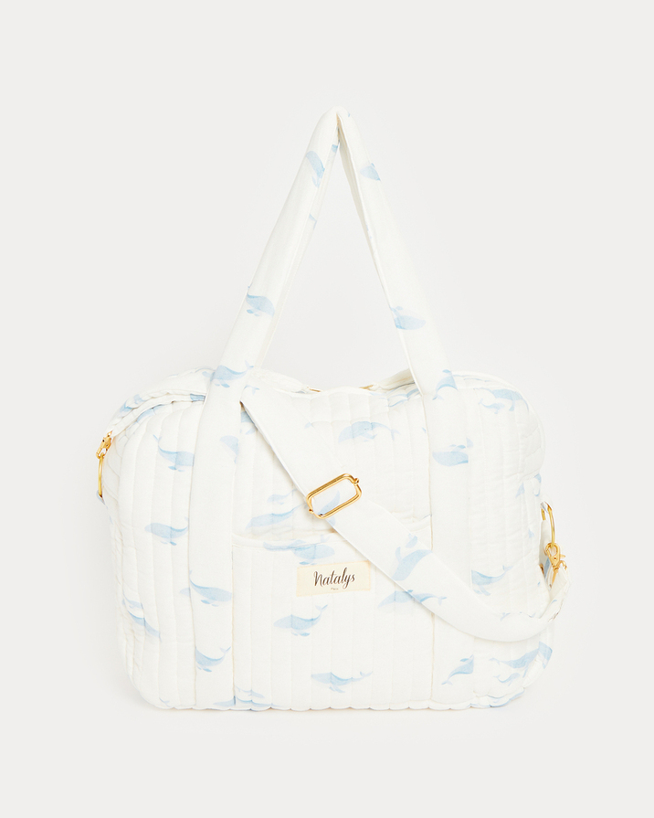 Auguste changing bag Whale print  Natalys