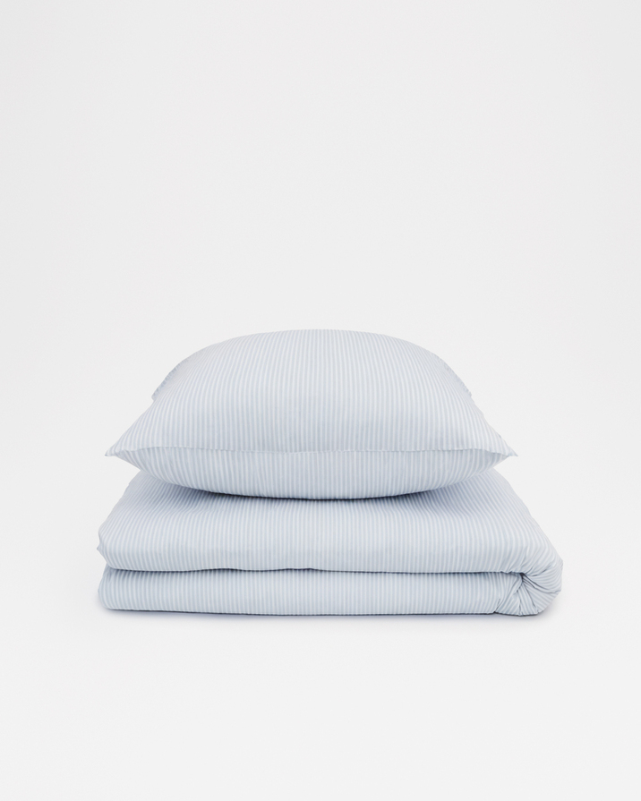 Colette bed linen set Blue sky stripes print Natalys