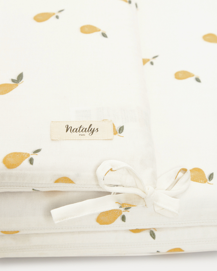 Leandre bumper pad Pear print  Natalys