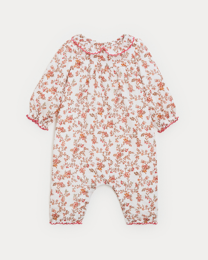 Augustine long jumpsuit in cotton gauze Arabesque print Natalys