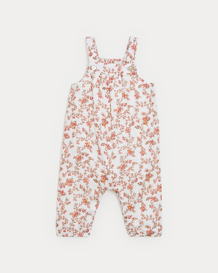 Phillipine long jumpsuit with straps Arabesque print Natalys