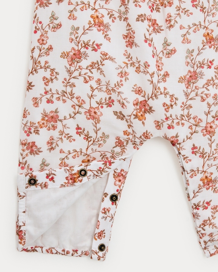 Phillipine long jumpsuit with straps Arabesque print Natalys