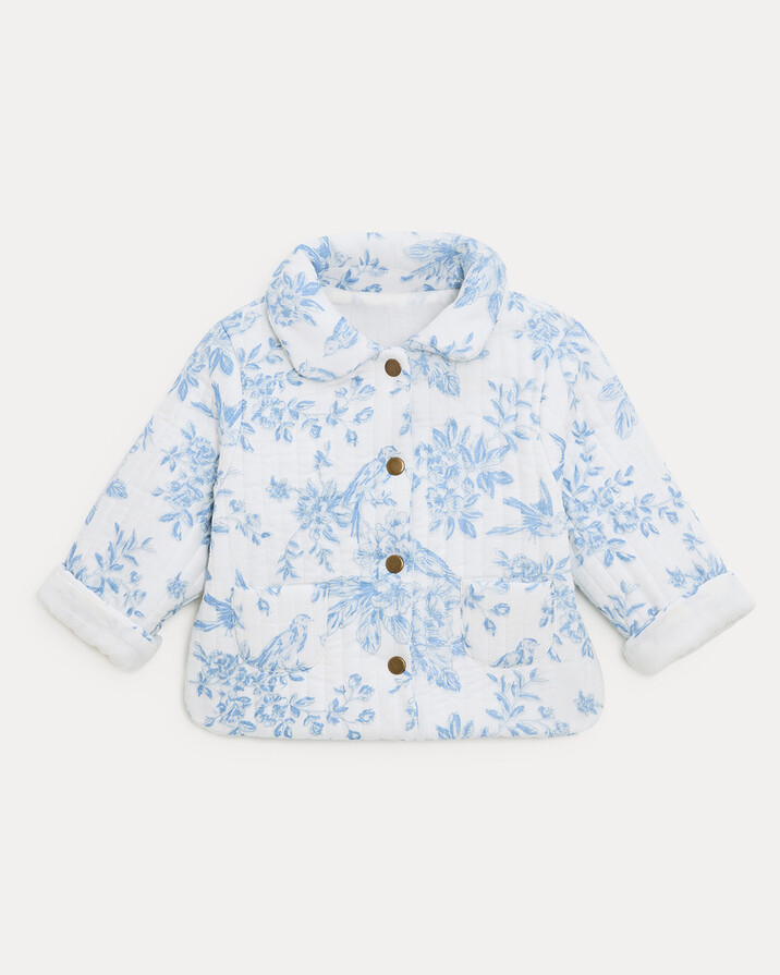 Janice quilted jacket Porcelain print  Natalys